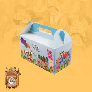 جعبه مقوایی با طرح بهاری پک هدیه کودکان 1403